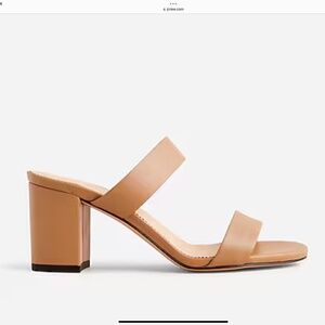 Luxie Double Strap Block Heel Caramel Size 7 1/2